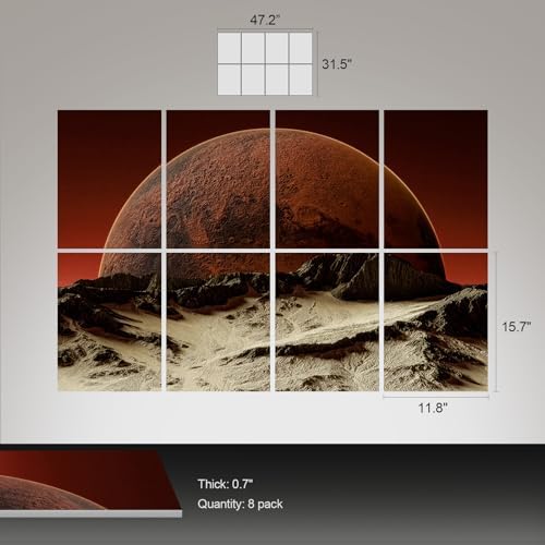 UMIACOUSTICS 8 Pcs 0.7Inch Thick Art Acoustic Panels, Total 47.2” x 31.5” - Image 3