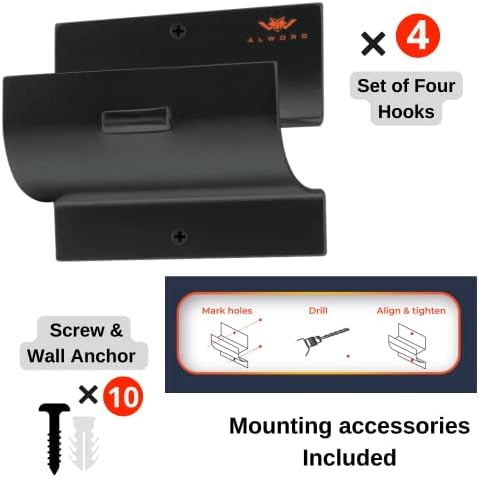Ladder Hanger Set of 4 for Garage Wall - Image 3