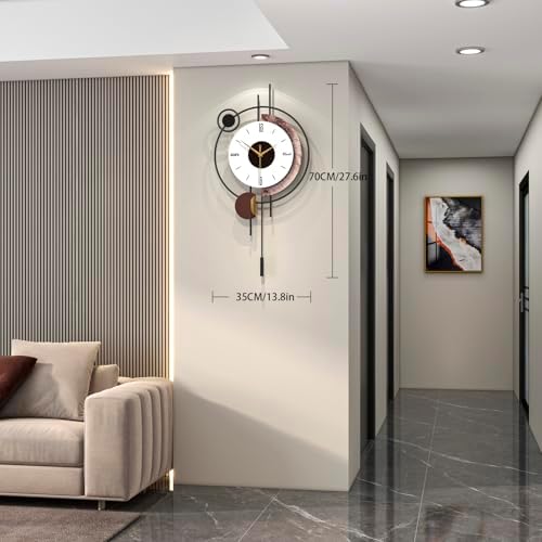 Modern Wall Clock for Living Room Decor Large Decorative Metal Silent Wall Clock - Image 5