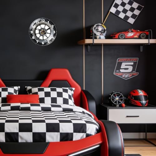 peacoblue Car Tires Wall Clocks Battery Operated - Image 3