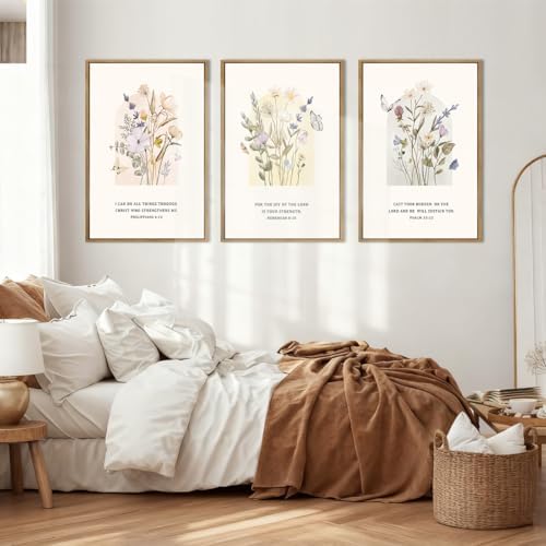 IARTTOP Extra Large Wildflower Christian Wall Art Framed 24x36 Inch Floral - Image 3