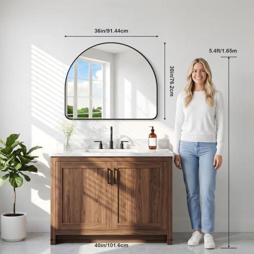 GLASHOM Arched Bathroom Vanity Mirror - Image 2