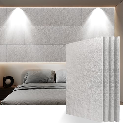 3D Faux Stone PU Wall Panels for Interior Decor, 4 Pieces by KASARO