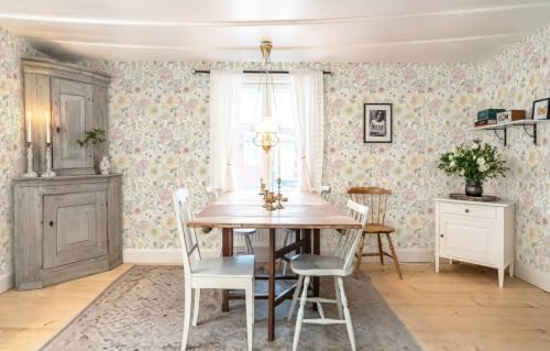 Dimoon Peel and Stick Wallpaper Floral Pink Contact Paper Cottage Wallpaper - Image 6