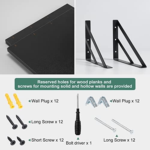 Tectocker-DOU 2 Pc Deep Floating Wall Shelves, Heavy Duty - Image 4