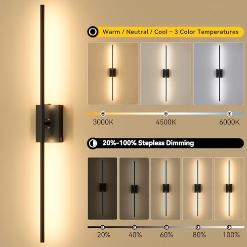 Battery Operated Wall Sconces Set of 2, Remote Control - Image 2