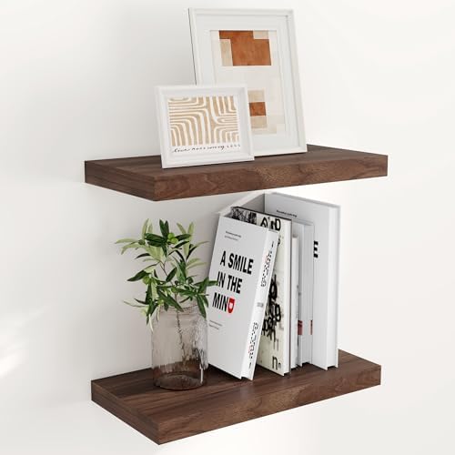 Fun Memories 16 Inch Long Floating Shelves, 9.3 Inch Deep Floating Shelf by FunMemories
