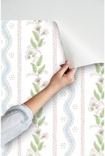 Spoonflower Grandmillennial Peel and Stick Wallpaper - Image 3