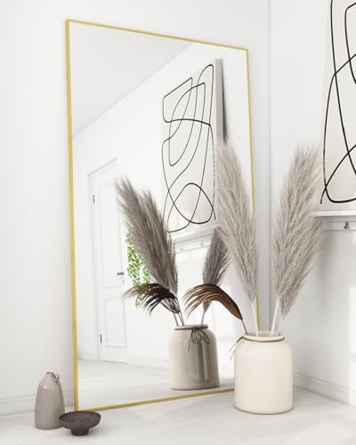 Koonmi 71"x30" Floor Mirror Full Length, Large Gold Mirror by KOONMI