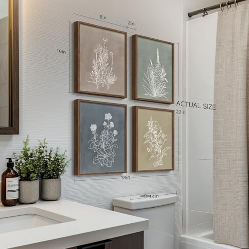 Framed Boho Neutral Botanical Floral Wall Art - Image 6