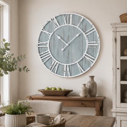 Quelay 30 Inch Large Coastal Wall Clock - Image 4