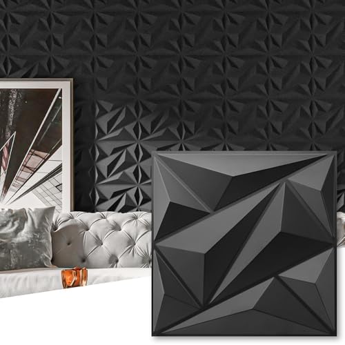Art3dwallpanels 100 Pack 3D Wall Panels Diamond by Art3dwallpanels