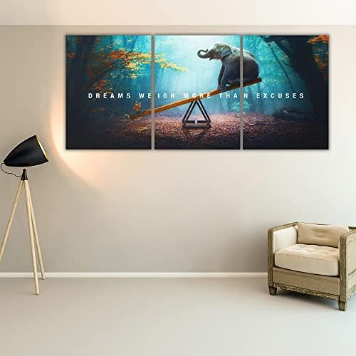 Yetaryy Motivational Poster Inspirational Wall Art 3 Pieces Canvas Painting - Image 5