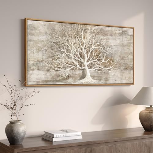 Framed Vintage Neutral Tree of Life Wall Art by Cuspin