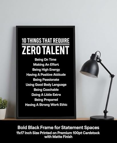 10 Things That Require Zero Talent Wall Art, Framed Print - Image 2