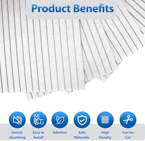 4 Pack 48x24 inch Acoustic Wall Panels-White - Image 4