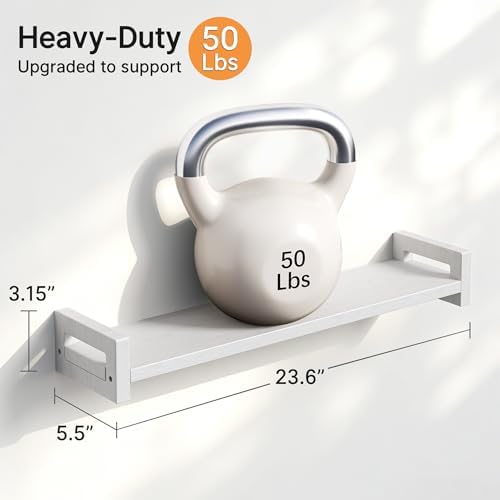 Solid Wood Floating Shelf, 23.6" Wall Shelf - Image 3