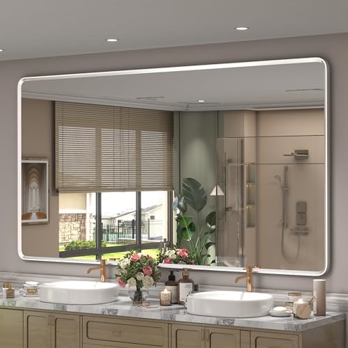 66x36 Inch Silver Framed Mirror by GOLOMO
