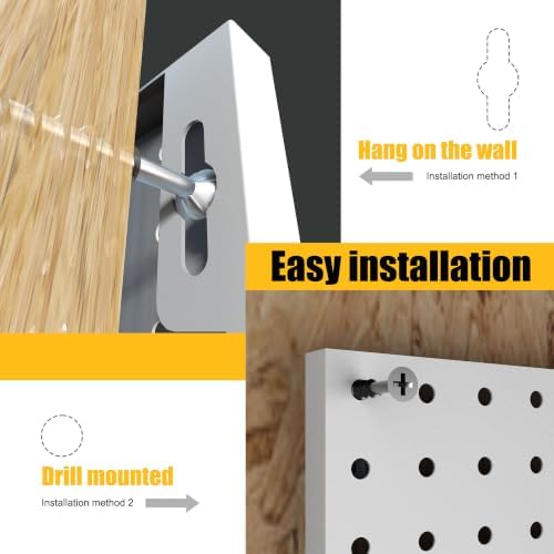 4 Pcs Metal Pegboard Panels 16x33in - Image 6