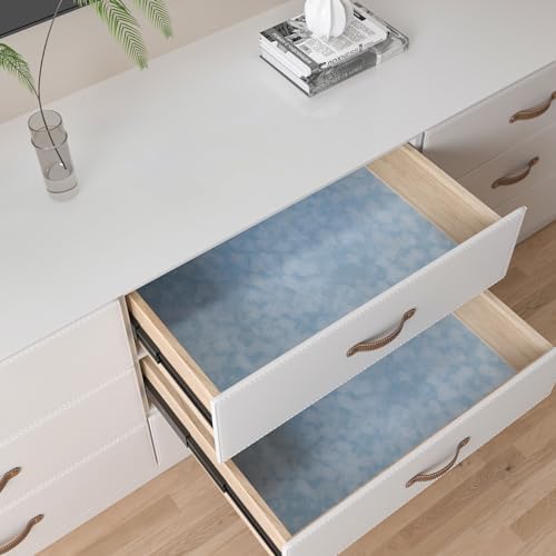 CHIHUT 12”x472” Light Blue Velvet Flocking Self Adhesive Liner Thick Soft - Image 2