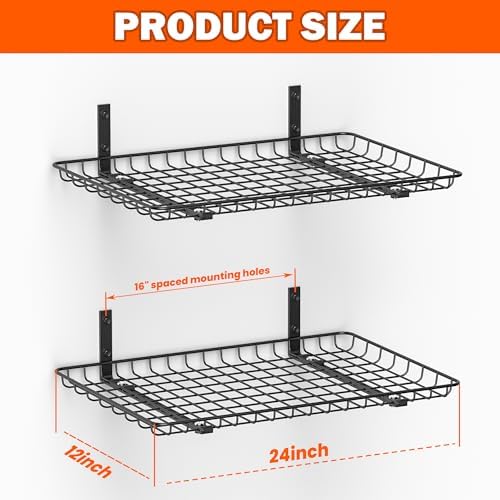 Ultrawall Wall Mounted Storage Shelf, Garage Wall Shelves 24x12 Inch - Image 3