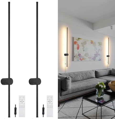 KELUOLY Dimmable Plug in Wall Sconce Set of 2, Adjustable Color Temperature by KELUOLY
