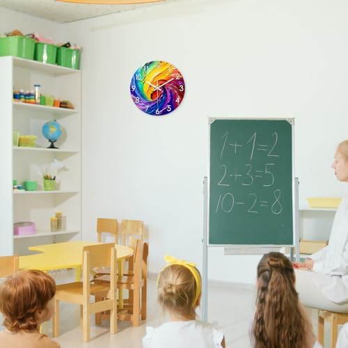 Analog Abstract Wall Clocks Battery Operated 12 Inch - Image 3