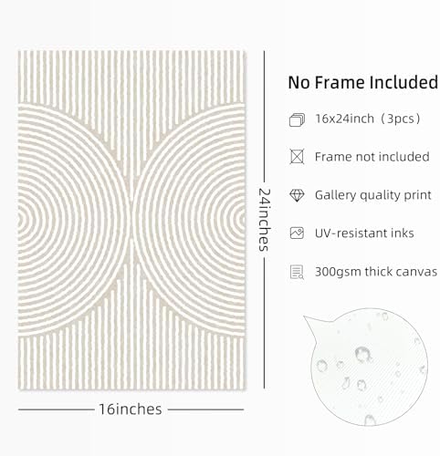 Modern Abstract Pictures Wall Art Boho Neutral Canvas Wall Art Minimalist Wall - Image 2