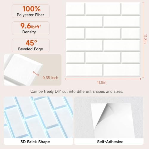 TO-TH 24Pack Acoustic Wall Panels Self Adhesive Soundproof Panel, Snow White - Image 2
