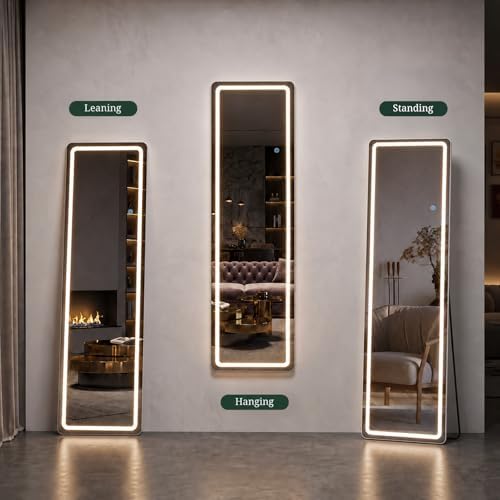 LED Mirror Full Length with Lights, 59.85"x15.75" Lighted Full Body Mirror - Image 6