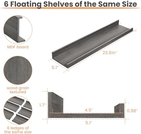 upsimples Floating Shelves for Wall Decor and Storage - Image 3