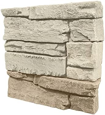 GenStone Faux Stacked Stone Sample 12" x 12" in Vanilla Bean Color by GenStone