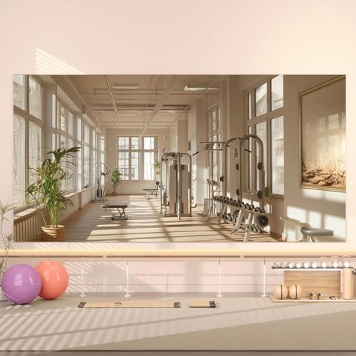 Hasipu 2 Pcs Home Gym Mirror, Large Full Length Frameless - Image 2