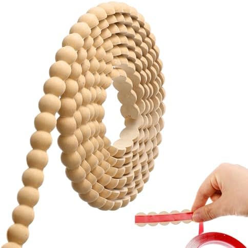 Leinuosen Flexible Bead Molding Trim Peel and Stick Wood 10ft /20 mm by Leinuosen