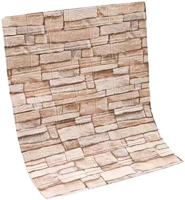 Queenbox 27.6x196.9 in Faux Brick Peel and Stick Foam Soft Waterproof Wall Panel by Queenbox