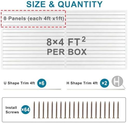 PVC Slat Wall Paneling 4x8 ft - Image 2