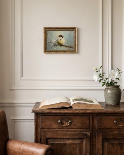 InSimSea Gold Framed Vintage Sparrow Bird Wall Art, 8x10 Inch - Image 6
