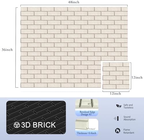 ArtVivid 12Pack Acoustic Panels, Brick Pattern Sound Proof Panels - Image 2