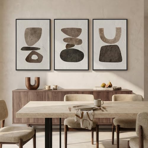 Large Framed Minimalist Abstract Canvas Wall Art - Image 3