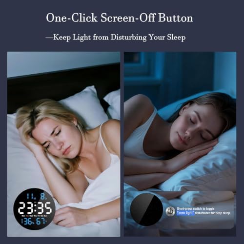 10 Inch Large Digital Wall Clock, LED Round Electric Clocks - Image 4