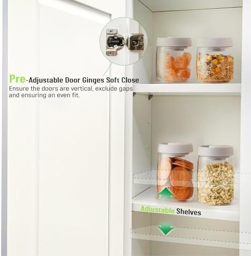 9" W x 42" H White Shaker Single-Door Kitchen Wall Cabinet - Image 6