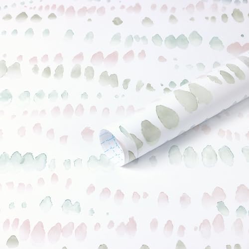 Heroad Boho Peel and Stick Wallpaper Pink/Colorful Contact Paper 17.3''x78.7'' by HeroadBrand