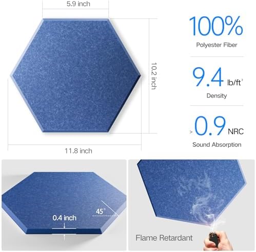16 Pack Self-Adhesive Acoustic Panels 12" X 10" X 0.4" - Image 3
