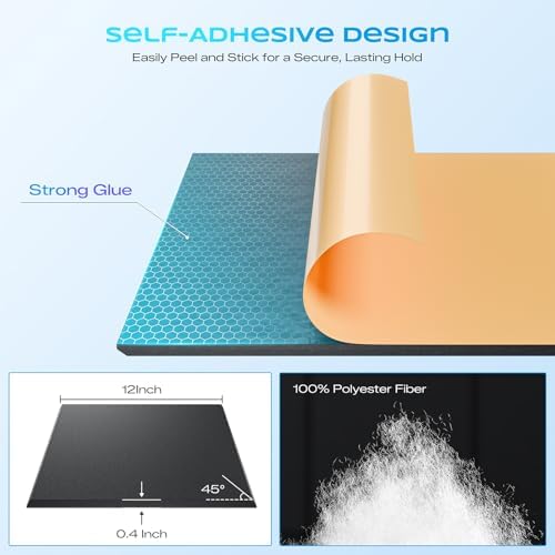 6 Pack Self-Adhesive Sound Proof Foam Panels - Image 2