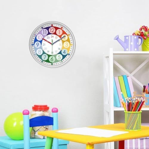 XFM 2 Pieces Colorful Learning Clock - Image 4