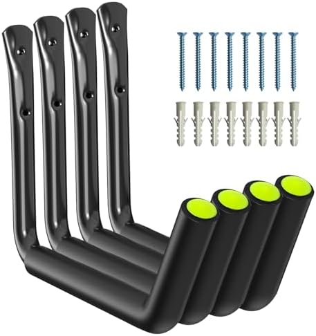 Heavy Duty Garage Storage Hooks - 120 LB Capacity Wall Mounted Rack by HiBuyer