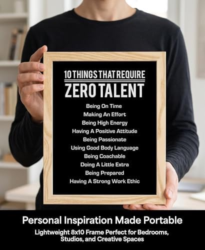 10 Things That Require Zero Talent Wall Art, Natural Framed Print - Image 7