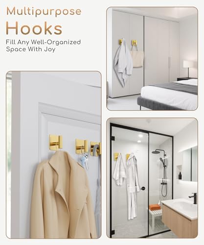 Aikzik 4 Pack Large Heavy Duty Wall Hooks - 26lb Max - Image 5