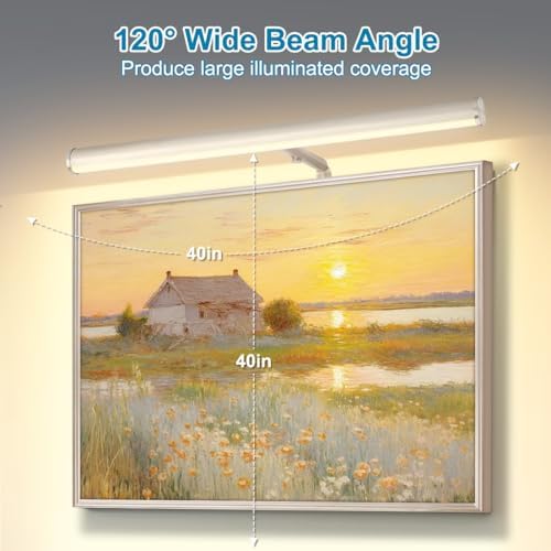 Plug in LED Picture Lights for Paintings Brushed Nickel Finish - Image 3