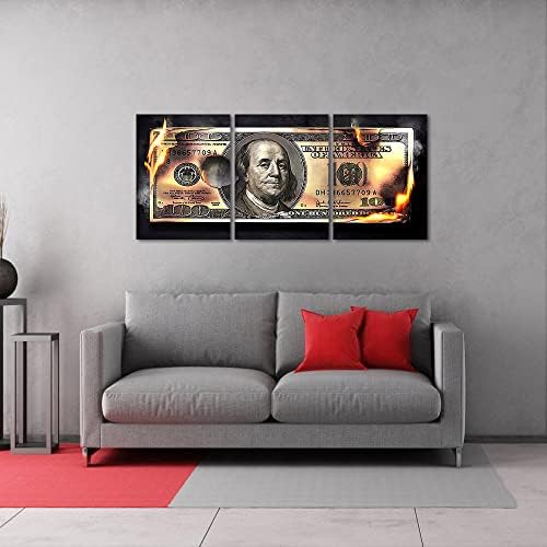 Money Posters Wall Art 3 Panels 100 Dollar Bill - Image 2